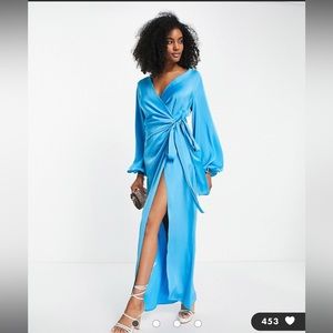 ASOS Blue Wrap Dress